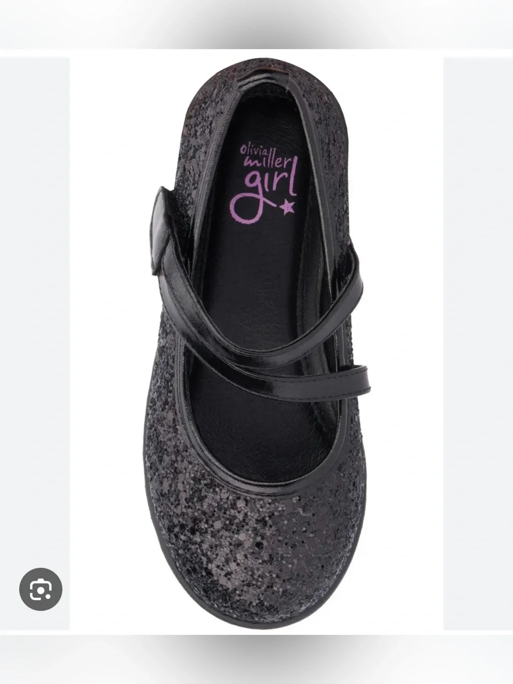 Olivia Miller Girls Glitter Mary Jane Flats